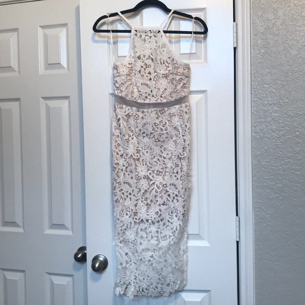 NWT midi lace dress with high neck